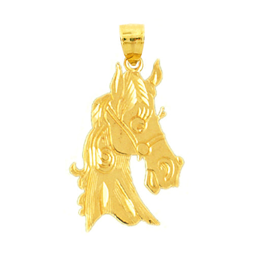 Image of ID 1 14K Gold Carousel Horse Head Charm