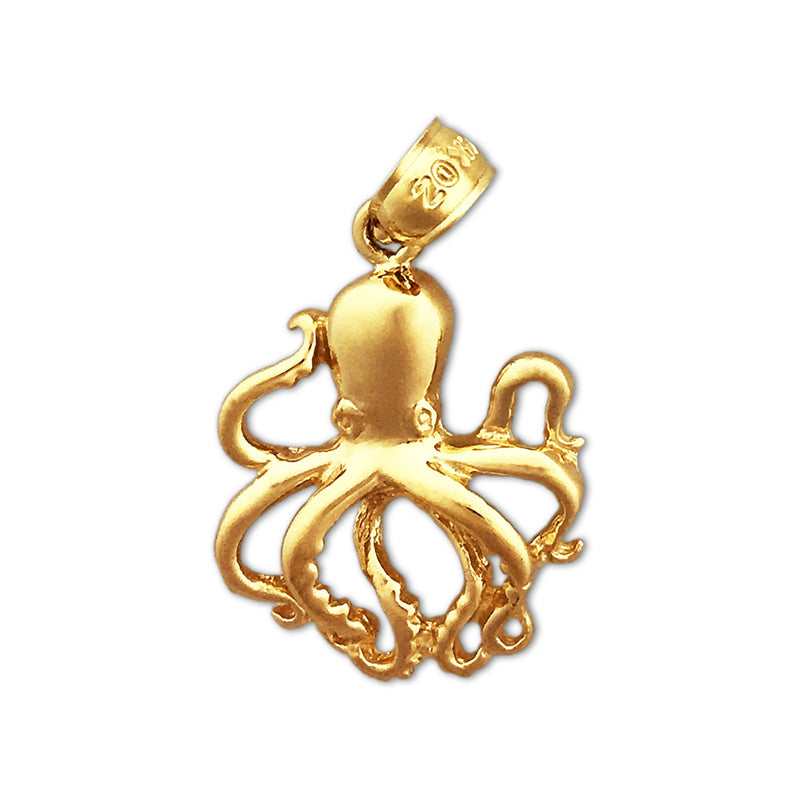 Image of ID 1 14K Gold Cephalopod Octopus Charm