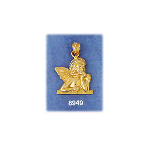 Image of ID 1 14K Gold Cherub Angel Pendant