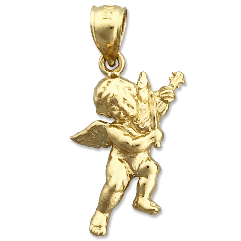 Image of ID 1 14K Gold Cherub Angel with Violin Charm