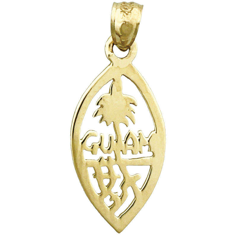 Image of ID 1 14K Gold Coat Of Arms Guam Charm