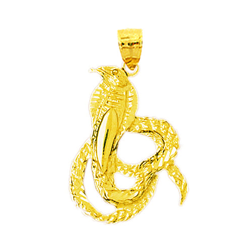 Image of ID 1 14K Gold Cobra Pendant