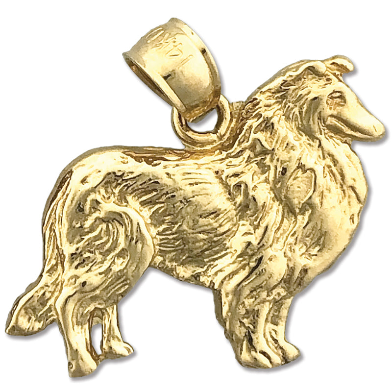 Image of ID 1 14K Gold Collie Pendant