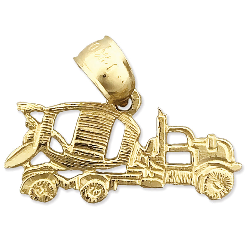 Image of ID 1 14K Gold Concrete Mixer Truck Charm
