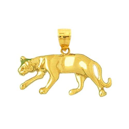 Image of ID 1 14K Gold Cougar Pendant