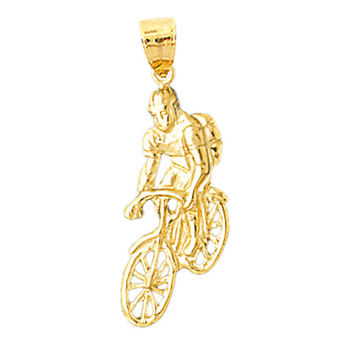 Image of ID 1 14K Gold Courier Bicycle Pendant