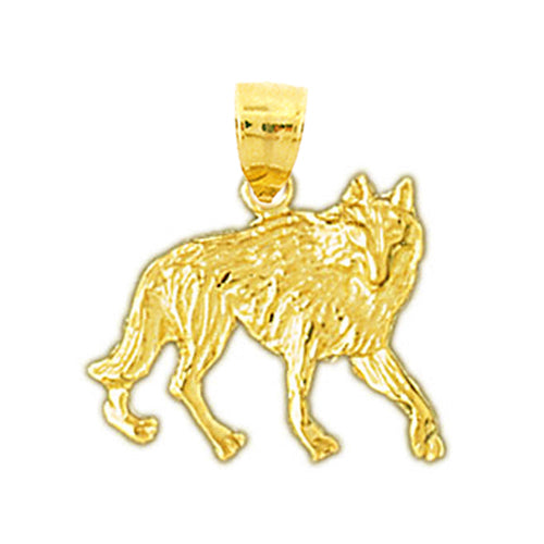 Image of ID 1 14K Gold Coyote Charm