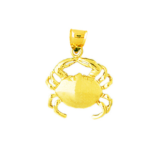 Image of ID 1 14K Gold Crab Charm