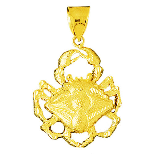 Image of ID 1 14K Gold Crab Pendant
