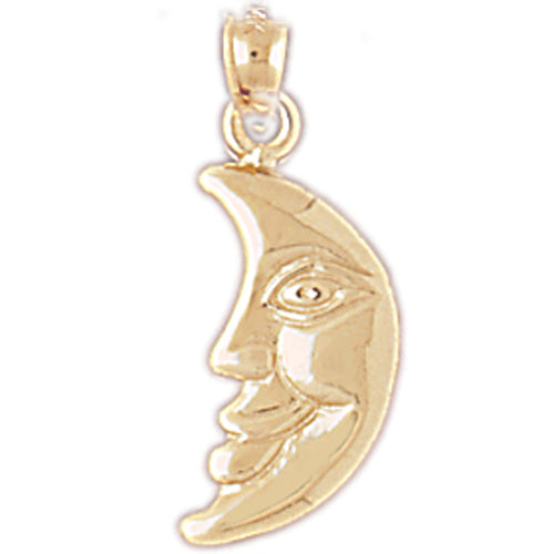 Image of ID 1 14K Gold Crescent Moon Charm