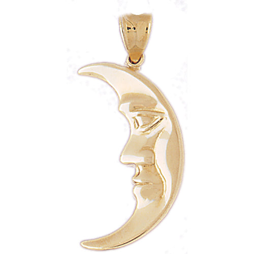 Image of ID 1 14K Gold Crescent Moon Pendant