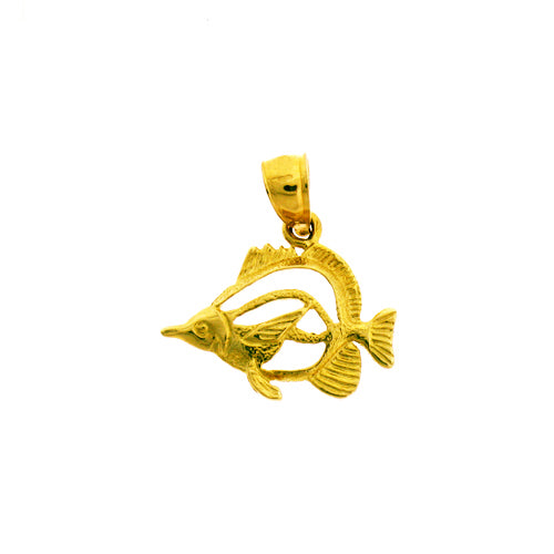 Image of ID 1 14K Gold Cut-Out Angelfish Charm