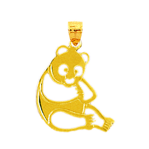 Image of ID 1 14K Gold Cut-Out Panda Charm