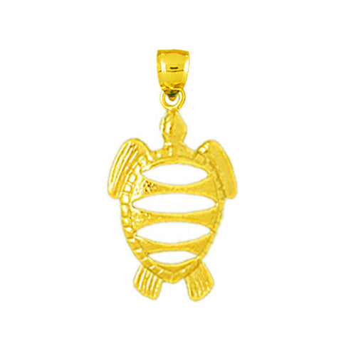 Image of ID 1 14K Gold Cut-Out Sea Turtle Charm