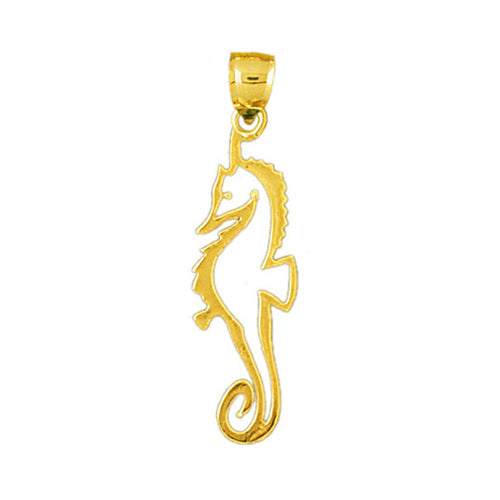 Image of ID 1 14K Gold Cut-Out Seahorse Charm
