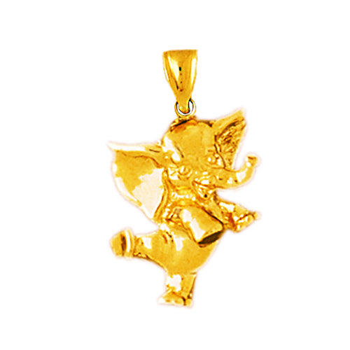 Image of ID 1 14K Gold Dancing Elephant Charm