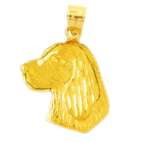Image of ID 1 14K Gold Dog Head Pendant