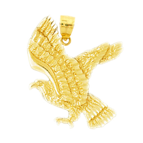 Image of ID 1 14K Gold Eagle In Flight Pendant