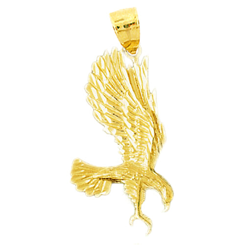 Image of ID 1 14K Gold Eagle Swooping Pendant