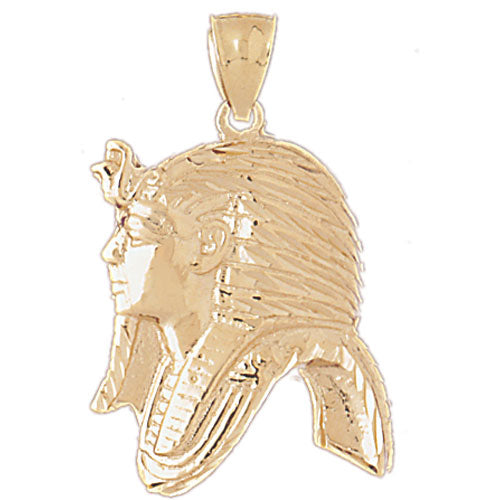 Image of ID 1 14K Gold Egyptian Nemes Headdress Pendant