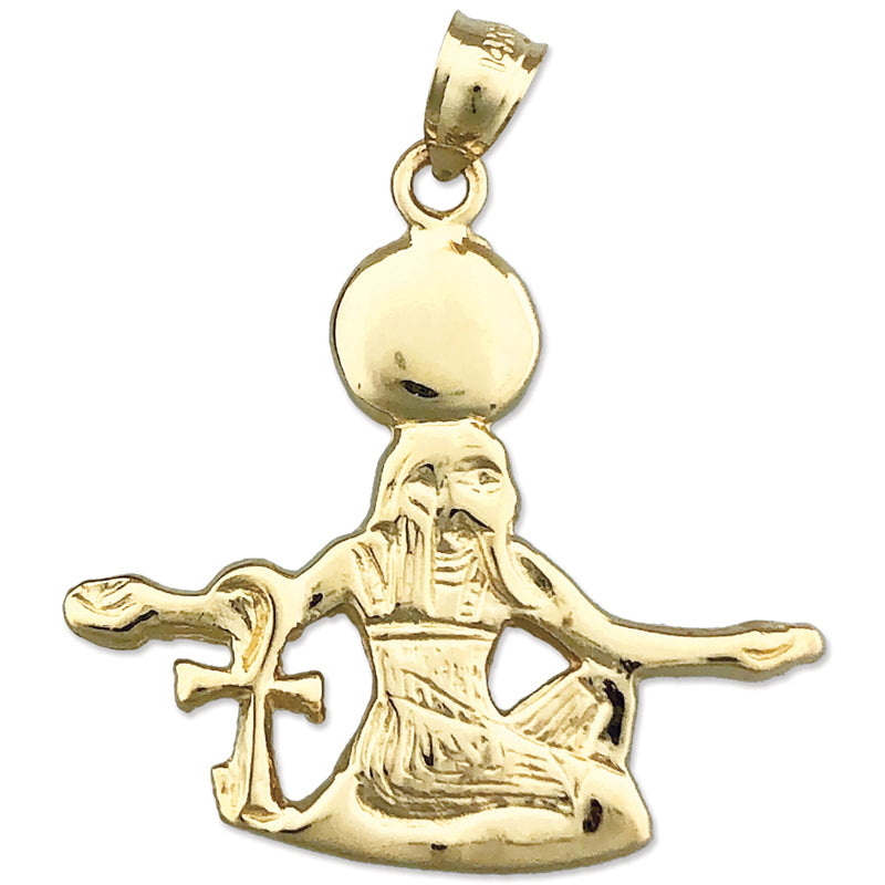 Image of ID 1 14K Gold Egyptian Ra God of the Sun Pendant