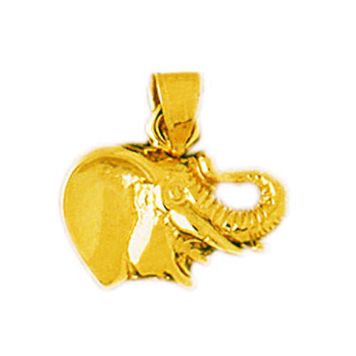 Image of ID 1 14K Gold Elephant Head Charm