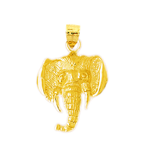 Image of ID 1 14K Gold Elephant Head Pendant