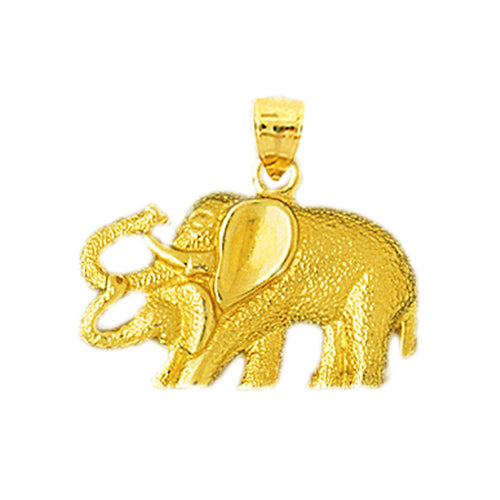 Image of ID 1 14K Gold Elephant and Calf Pendant