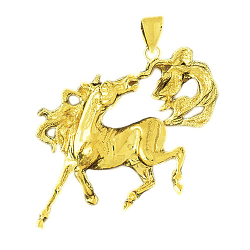 Image of ID 1 14K Gold Enchanting Horse Pendant