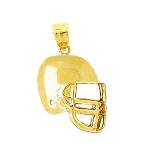 Image of ID 1 14K Gold Engravable Football Helmet Charm