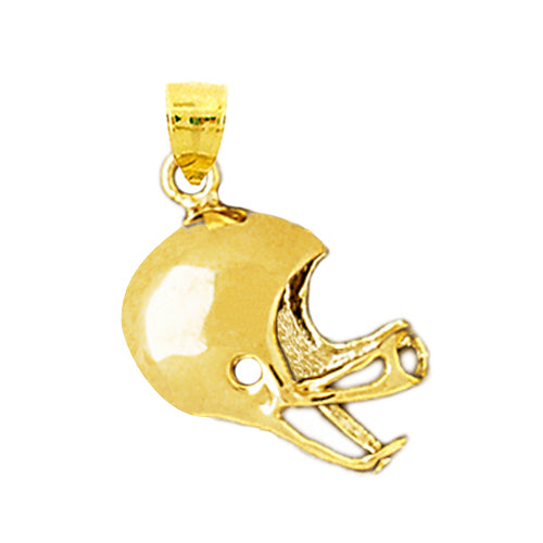 Image of ID 1 14K Gold Engraveable Football Helmet Charm