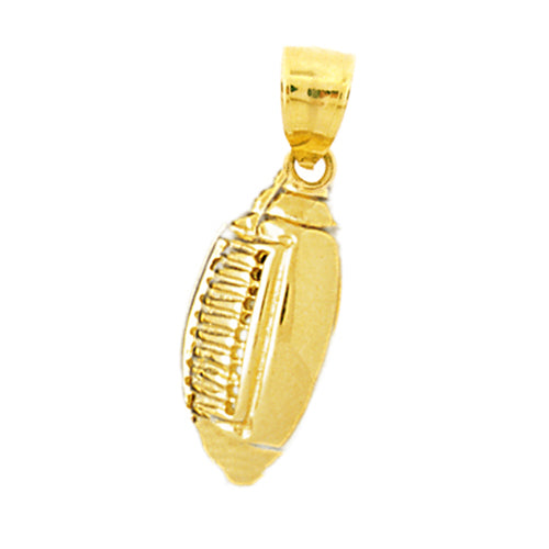 Image of ID 1 14K Gold Engraveable Football Pendant