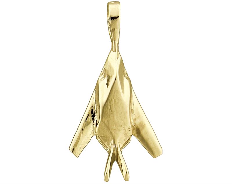 Image of ID 1 14K Gold F-117 Nighthawk Slide Charm