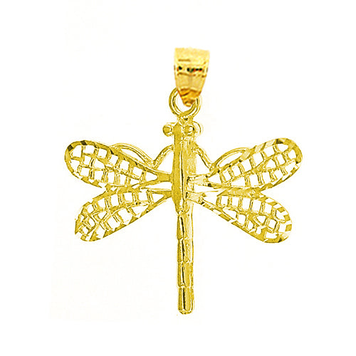 Image of ID 1 14K Gold Filigree Dragonfly Pendant