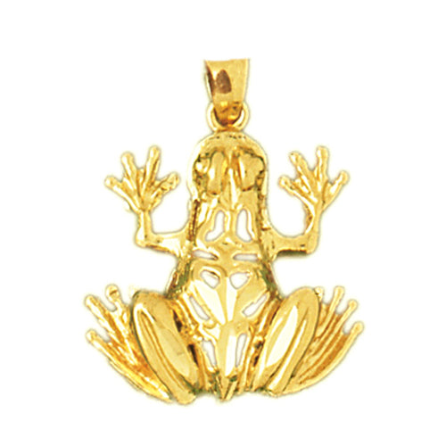 Image of ID 1 14K Gold Filigree Frog Pendant