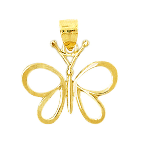 Image of ID 1 14K Gold Floating Butterfly Pendant