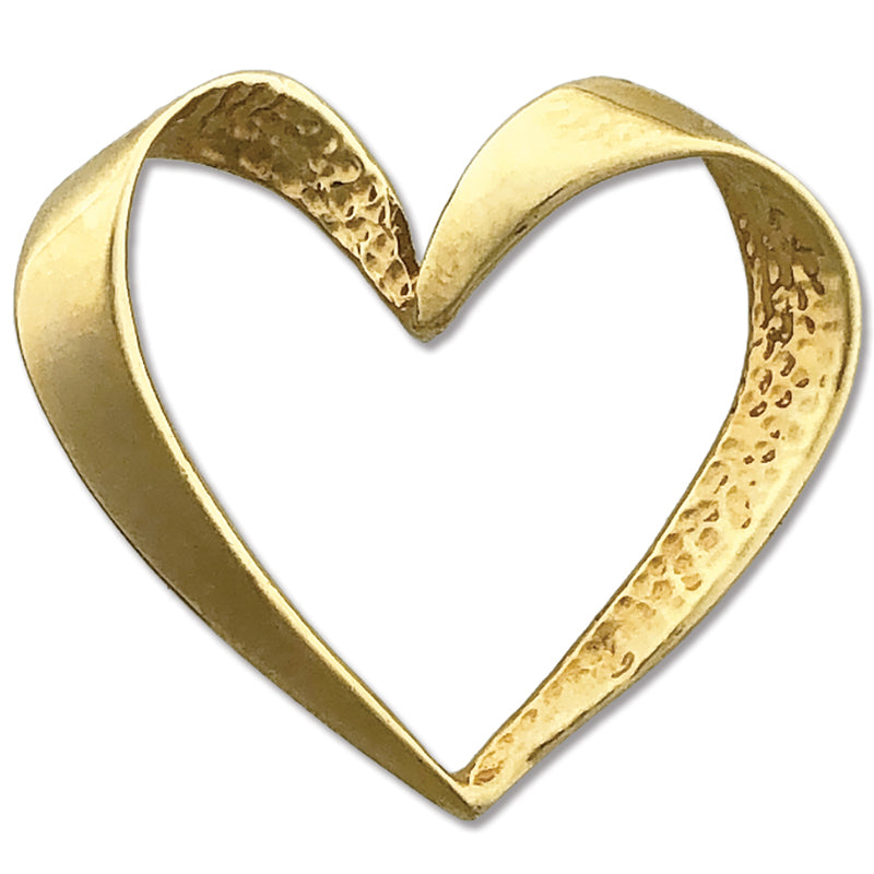 Image of ID 1 14K Gold Floating Heart Pendant