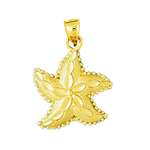 Image of ID 1 14K Gold Floral Starfish Charm