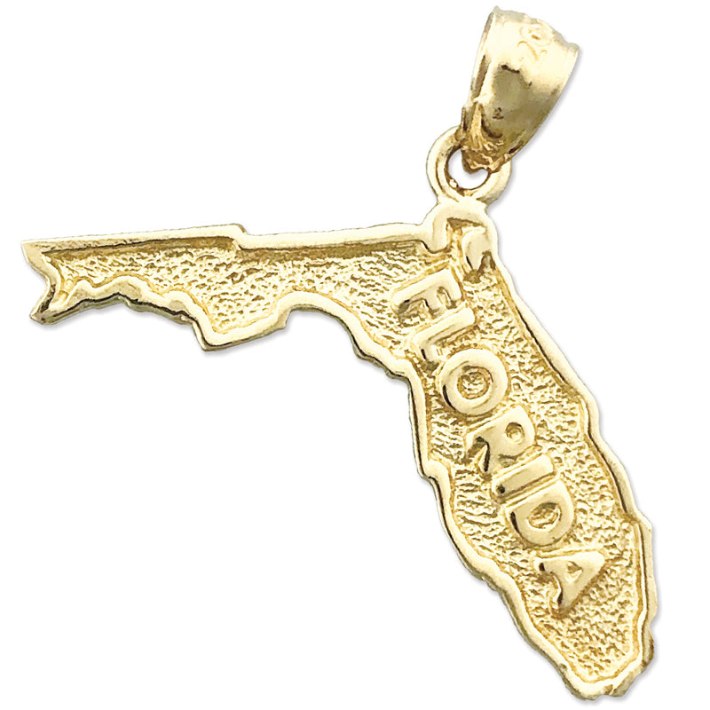 Image of ID 1 14K Gold Florida State Map Pendant