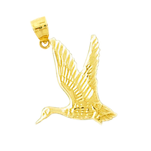 Image of ID 1 14K Gold Flying Duck Charm