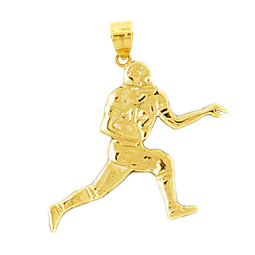 Image of ID 1 14K Gold Football Wide Receiver Pendant