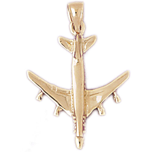 Image of ID 1 14K Gold Four Engine Airplane Pendant