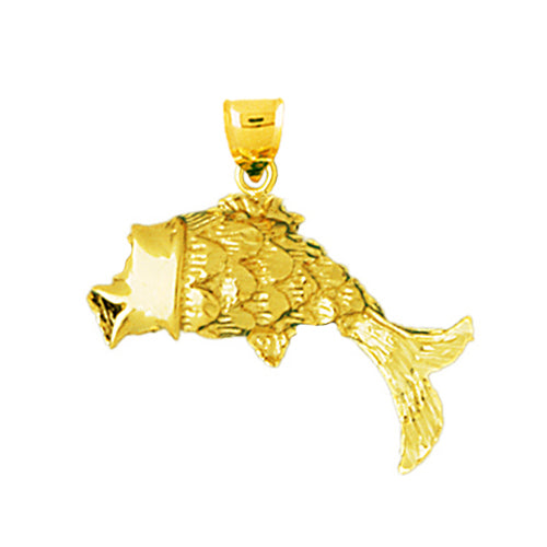 Image of ID 1 14K Gold Freshwater Goldfish Pendant