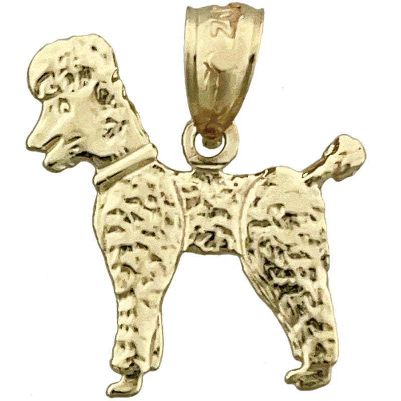Image of ID 1 14K Gold Full Coated Poodle Charm