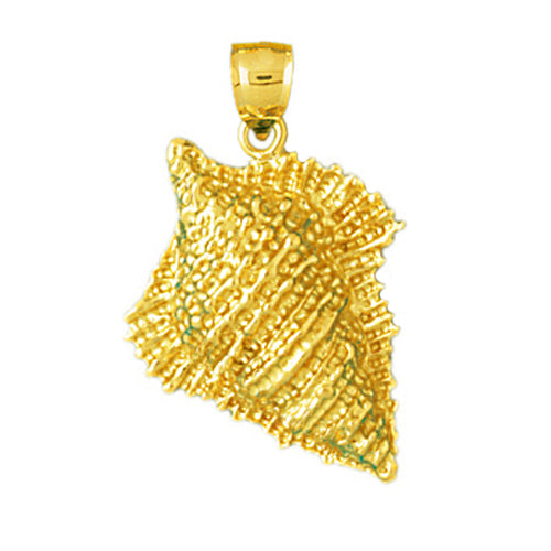 Image of ID 1 14K Gold Gastropod Mollusk Sea Snail Shell Charm