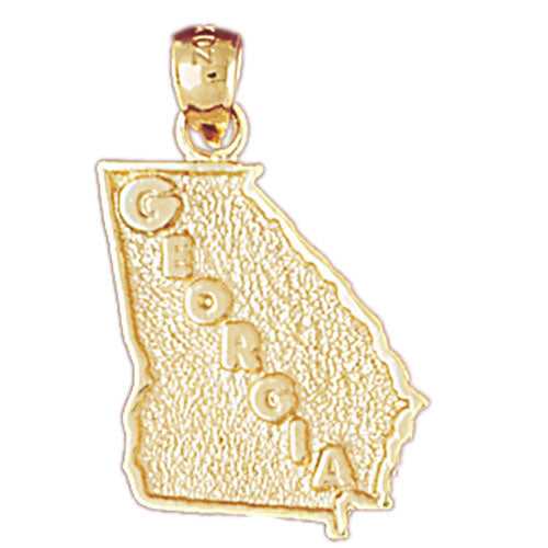 Image of ID 1 14K Gold Georgia State Map Pendant