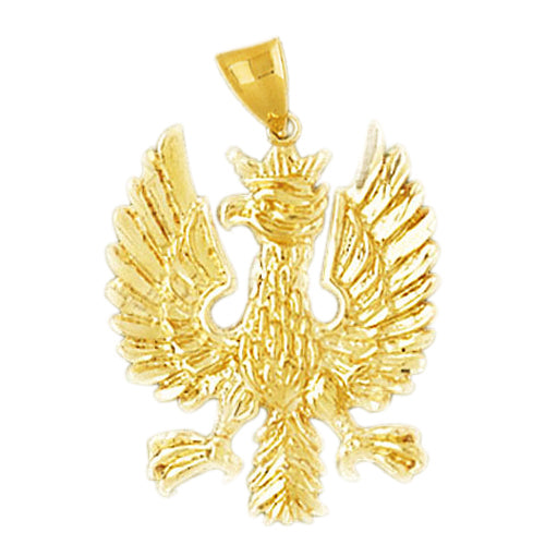 Image of ID 1 14K Gold Golden Eagle Crest Pendant