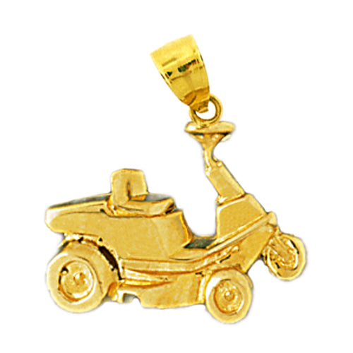 Image of ID 1 14K Gold Golf Cart Charm