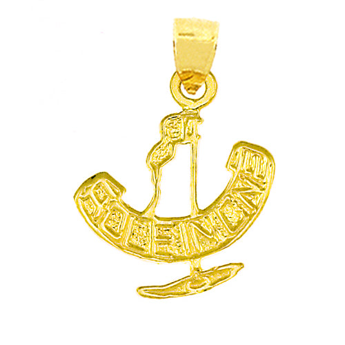 Image of ID 1 14K Gold Golf Hole In One Charm