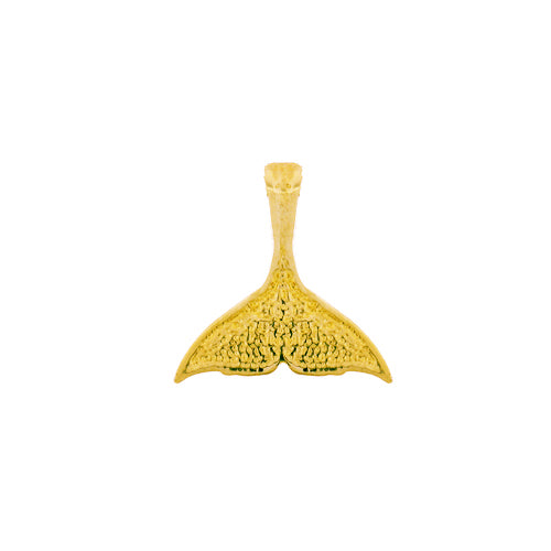 Image of ID 1 14K Gold Grey Whale Tail Charm